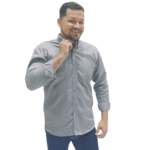 Camisa drill gris caballero