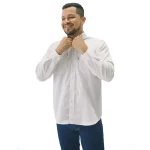 Camisa Lec Lee blanca caballero