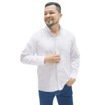 Camisa Oxford blanca caballero