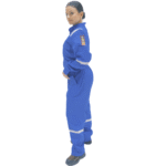 Overol ignifugo azul rey unisex - Imagen 8