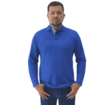 Polo hambar azul rey manga larga unisex
