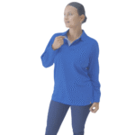 Polo hambar azul rey manga larga unisex - Imagen 7