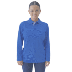 Polo hambar azul rey manga larga unisex - Imagen 2