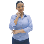 Camisa drill azul dama - Imagen 2