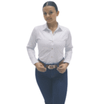 Camisa drill blanca dama