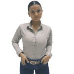 Camisa drill caqui dama - Imagen 3