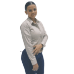 Camisa drill caqui dama