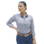 Camisa drill gris dama