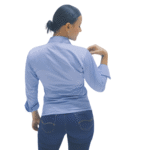 Camisa drill azul dama - Imagen 4