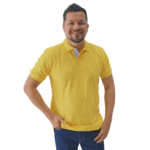 Polo hambar amarillo caballero