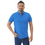 Polo hambar azul turquesa caballero