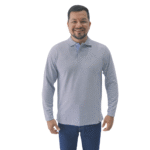 Polo hambar gris manga larga