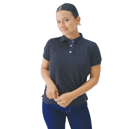 Polo hambar negro dama