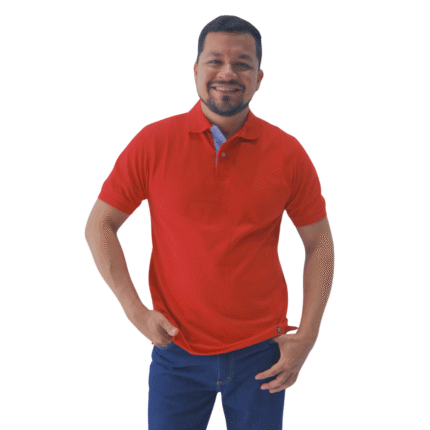 Polo hambar rojo caballero