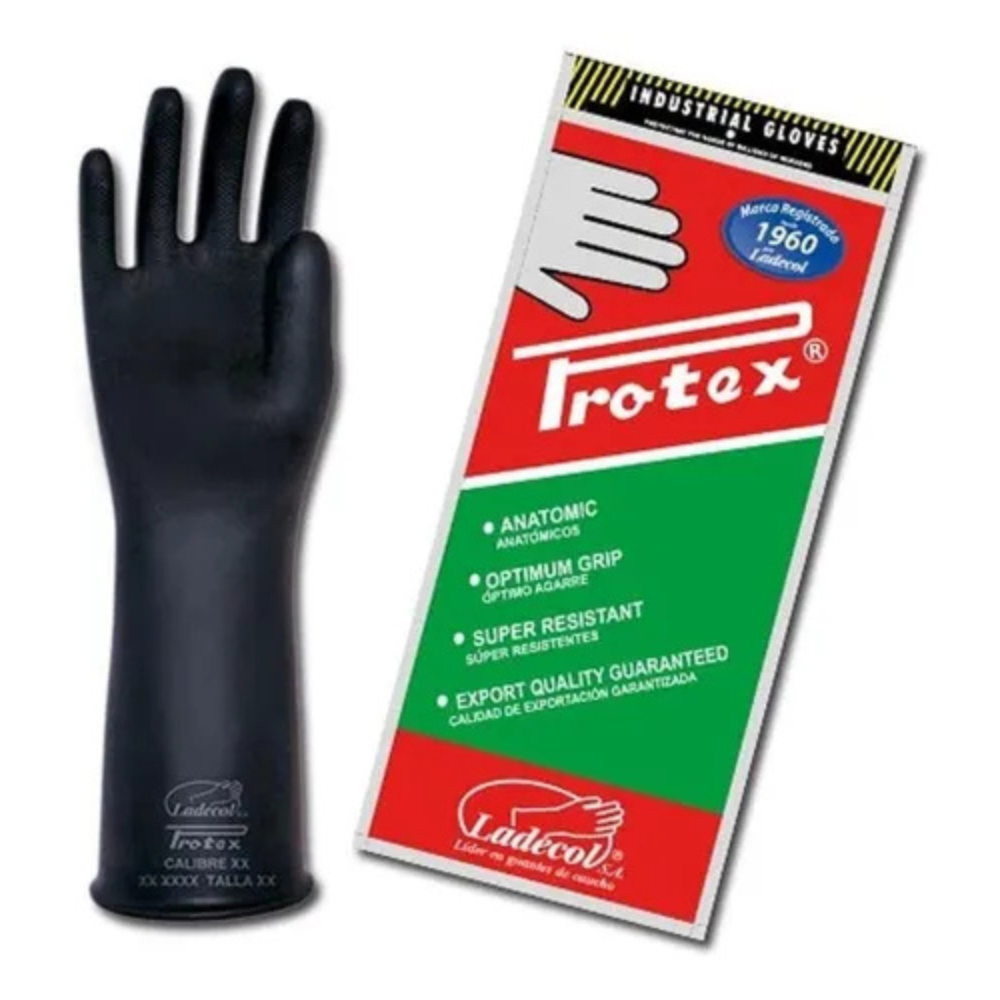 4 Guante caucho negro protex corto - Imagen 1