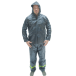 Conjunto 2p impermeable pvc negro