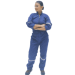 Overol piloto en drill azul oscuro unisex - Imagen 2