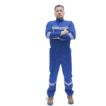 Overol piloto en drill azul oscuro unisex